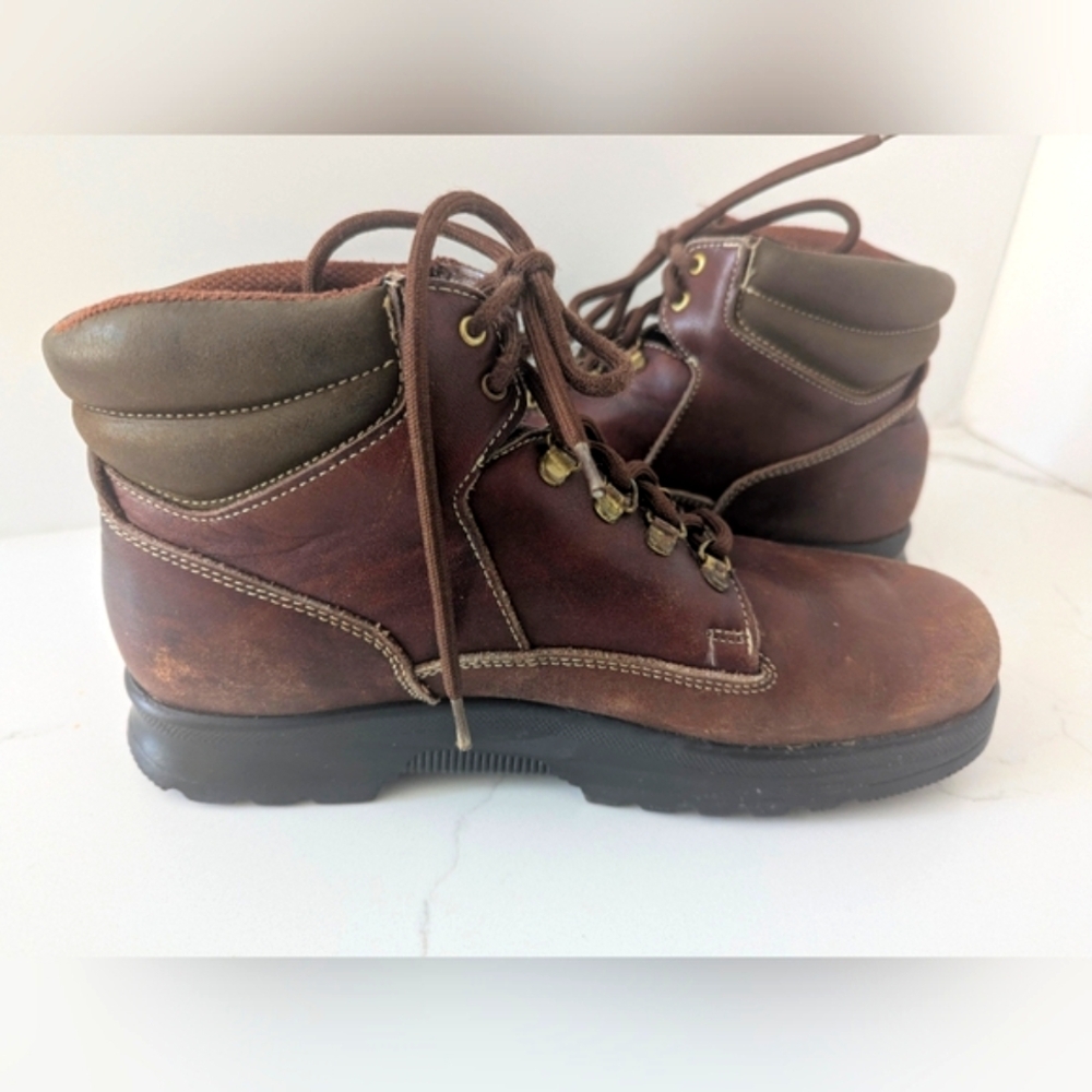 Dexter Men's Brown Leather Hocking Work Boots Size 9.5 Made in USA Comfort